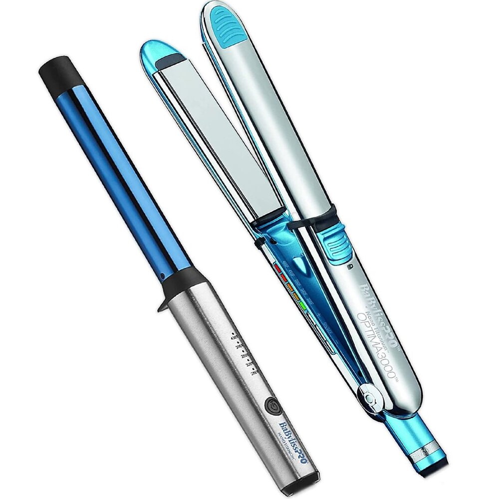 BaBylissPRO Gift Box: 1.25" Prima3000 Flat Iron & 1" Curling Wand, Limited Ed.